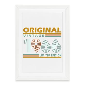 Original Vintage 1966 Limited Edition 60 Years - Framed poster (27 × 37 cm) - white - Front