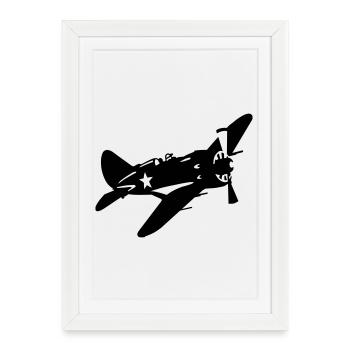 I-16 - Affiche encadrée (27 × 37 cm) - blanc - Devant