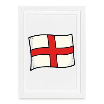England Flag - Framed poster (27 × 37 cm) - white - Front