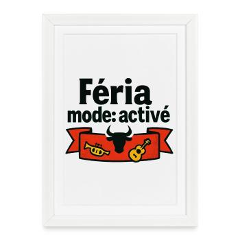 Féria mode : activé - Affiche encadrée (27 × 37 cm) - blanc - Devant