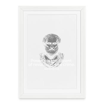 La pauvreté d’Aristote déclenche des révolutions - Affiche encadrée (27 × 37 cm) - blanc - Devant
