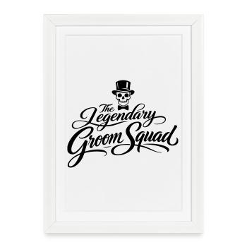 Escouade des mariés Bräutigam Jga - Affiche encadrée (27 × 37 cm) - blanc - Devant