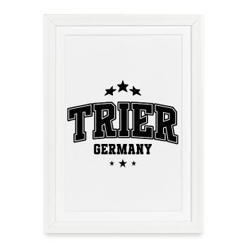 Trier Block Font Arch – Varsity Style - Framed poster (27 × 37 cm) - white - Front