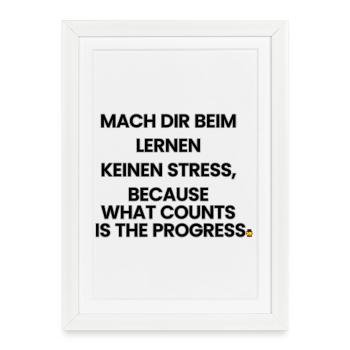 German-Anglais-Rime 1 (Ver. B) - Affiche encadrée (27 × 37 cm) - blanc - Devant