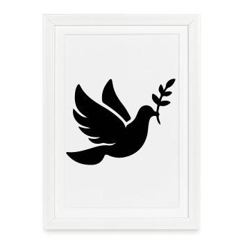 Dove Peace Faith - Framed poster (27 × 37 cm) - white - Front
