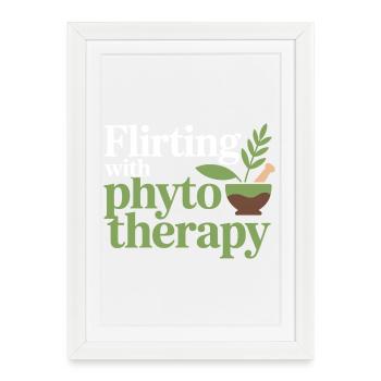 Herbalist Flirting With Phytotherapy Professional  - Framed poster (27 × 37 cm) - white - Front