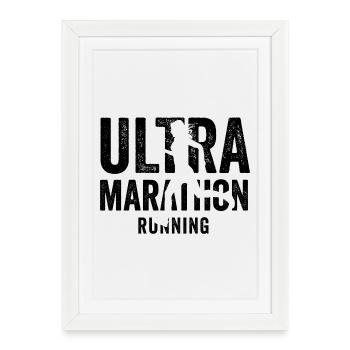 Ultramarathon - Affiche encadrée (27 × 37 cm) - blanc - Devant