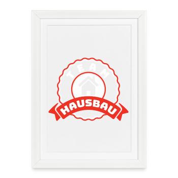 Chemise emblème de l’équipe de construction de maison - Affiche encadrée (27 × 37 cm) - blanc - Devant