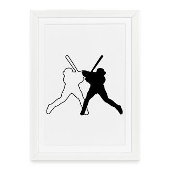 Baseball - Framed poster (27 × 37 cm) - white - Front