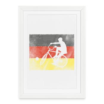 Cycling, Cycleball, Indoor Cycling, Germany - Framed poster (27 × 37 cm) - white - Front