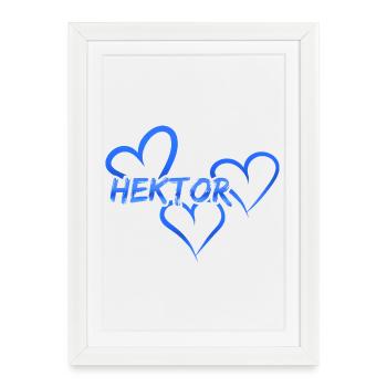 Hector as a given name - Framed poster (27 × 37 cm) - white - Front