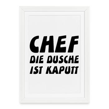 patron - Affiche encadrée (27 × 37 cm) - blanc - Devant