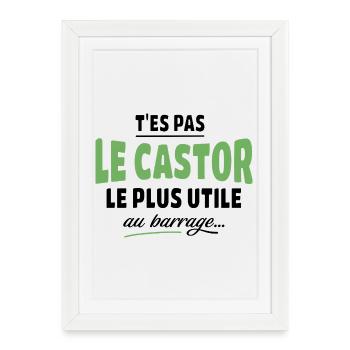 The Green Beaver Typography - Framed poster (27 × 37 cm) - white - Front