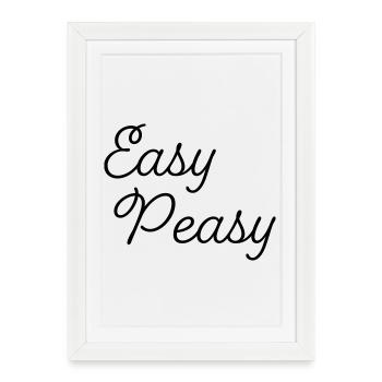 Easy Peasy - Framed poster (27 × 37 cm) - white - Front