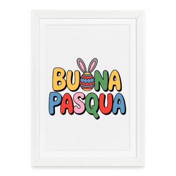 Buona Pasqua Bunny - Framed poster (27 × 37 cm) - white - Front