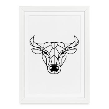 Polygone de bœuf - Affiche encadrée (27 × 37 cm) - blanc - Devant