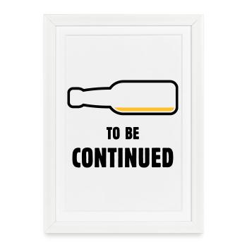 À suivre (Bière / Bière (POS 2C)) - Affiche encadrée (27 × 37 cm) - blanc - Devant