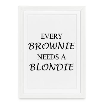 Brownie - Affiche encadrée (27 × 37 cm) - blanc - Devant