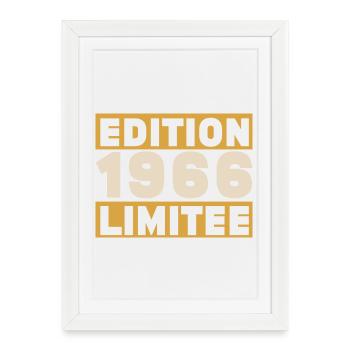 1966 60 ans Anniversaire Vintage Cadeau - Affiche encadrée (27 × 37 cm) - blanc - Devant