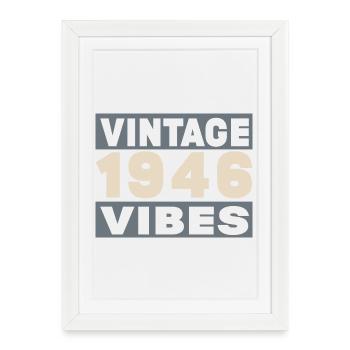 Anniversary 1946 - 80 years - Framed poster (27 × 37 cm) - white - Front