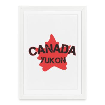 Yukon, Canada - Affiche encadrée (27 × 37 cm) - blanc - Devant