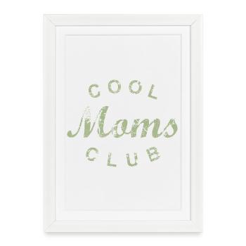 Cadeau de fête des mères du Club des mamans cool - Affiche encadrée (27 × 37 cm) - blanc - Devant