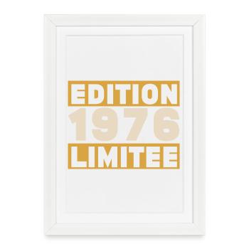 1976 50 ans Anniversaire Vintage Cadeau - Affiche encadrée (27 × 37 cm) - blanc - Devant