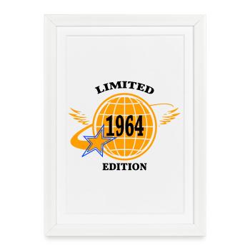 1964 - Affiche encadrée (27 × 37 cm) - blanc - Devant