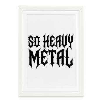 métal lourd - Affiche encadrée (27 × 37 cm) - blanc - Devant