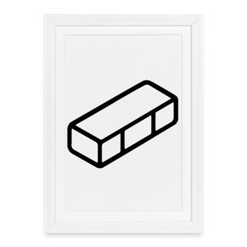 brick - Framed poster (27 × 37 cm) - white - Front
