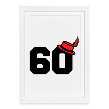 60 - Framed poster (27 × 37 cm) - white - Front