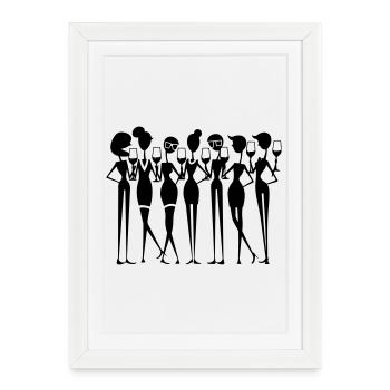 Women Party Group - Framed poster (27 × 37 cm) - white - Front