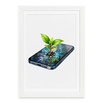 Grow Out of the Screen - Framed poster (27 × 37 cm) - white - Front