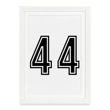 44 Symbole numérique - Affiche encadrée (27 × 37 cm) - blanc - Devant