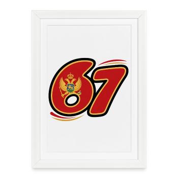 67 Montenegro Edition - Gerahmtes Poster (27 × 37 cm) - Weiß - Vorne