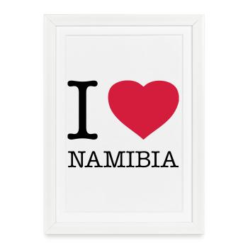 I LOVE NAMIBIA - Framed poster (27 × 37 cm) - white - Front