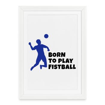 Fistball - Affiche encadrée (27 × 37 cm) - blanc - Devant