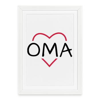 Grandma Heart Gift Birthday Christmas - Framed poster (27 × 37 cm) - white - Front