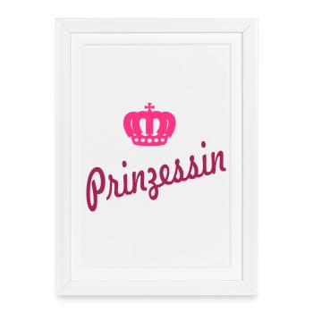 princesse - Affiche encadrée (27 × 37 cm) - blanc - Devant