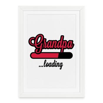 Grandpa loading - Framed poster (27 × 37 cm) - white - Front