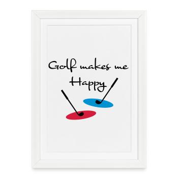 golf - Framed poster (27 × 37 cm) - white - Front