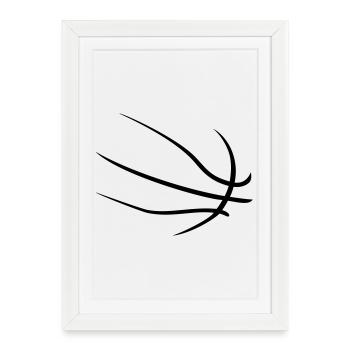 basketball - Affiche encadrée (27 × 37 cm) - blanc - Devant