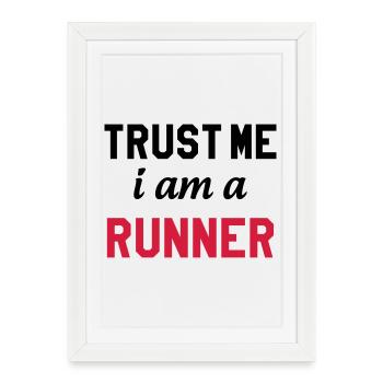 Course à Pied / Running / Jogging / Coureur - Affiche encadrée (27 × 37 cm) - blanc - Devant