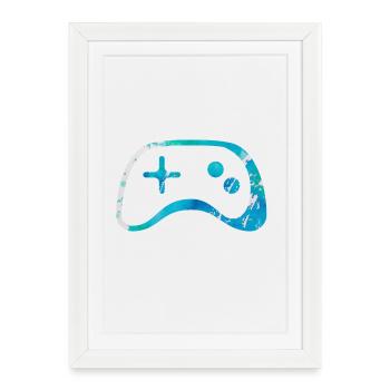 controler gamer jeu nerd jeu vidéo Ninten do - Affiche encadrée (27 × 37 cm) - blanc - Devant