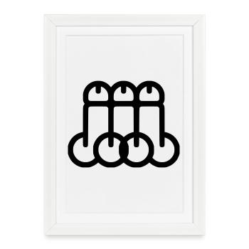 Dicks - Framed poster (27 × 37 cm) - white - Front
