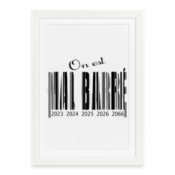 Poorly crossed out barcode - Framed poster (27 × 37 cm) - white - Front