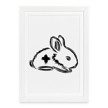 Rabbit First Aid - Framed poster (27 × 37 cm) - white - Front