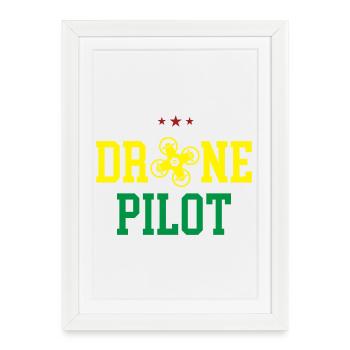 Drone Pilot - Framed poster (27 × 37 cm) - white - Front