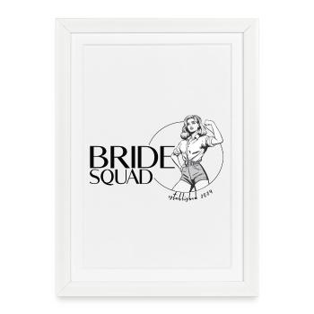 Équipe de mariées - Enterrement de vie de jeune fille - Affiche encadrée (27 × 37 cm) - blanc - Devant