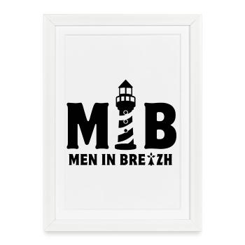 bretagne, breton, celte - Affiche encadrée (27 × 37 cm) - blanc - Devant